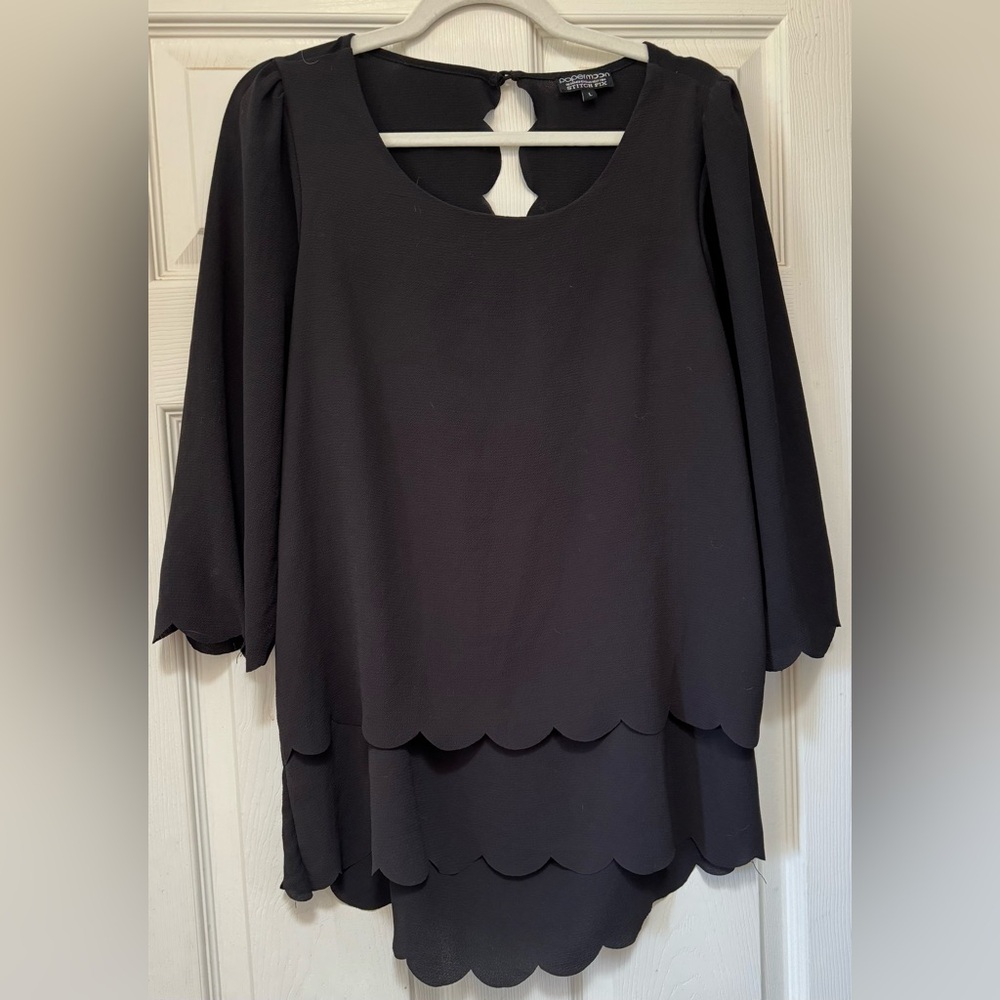 Black dress shirt with cutout